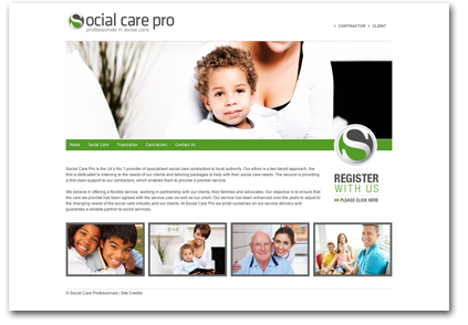 social care website development